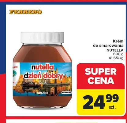 Krem do smarowania Nutella promocja w Carrefour