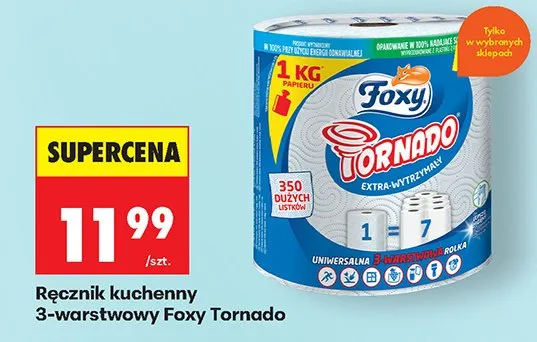 Ręcznik kuchenny 3-warstwowy Tornado promocja w Biedronka
