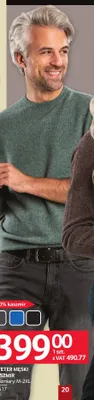Sweter męski kaszmir promocja w Selgros