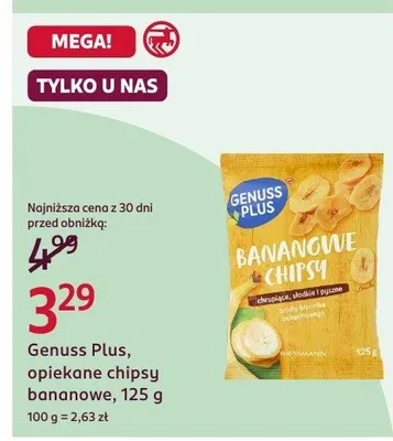 Chipsy opiekane bananowe promocja w Rossmann