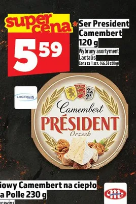 Ser President Camembert Lactalis promocja w TOPAZ