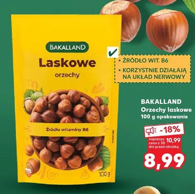 Orzechy laskowe Bakalland promocja w Kaufland