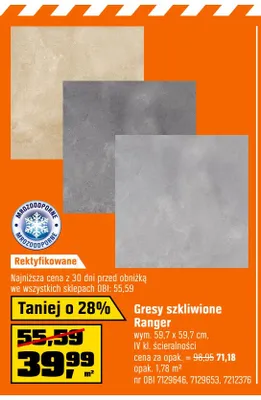 Gres szkliwiony Ranger promocja w OBI