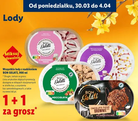 Lody z nadzieniem promocja w Lidl