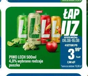 Piwo Lech 4,0% promocja w Tomi Markt