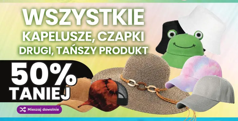 Kapelusz bucket hat zielona żaba promocja w Dino