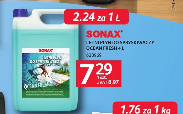 Letni płyn do spryskiwaczy Sonax Ocean Fresh promocja w Selgros