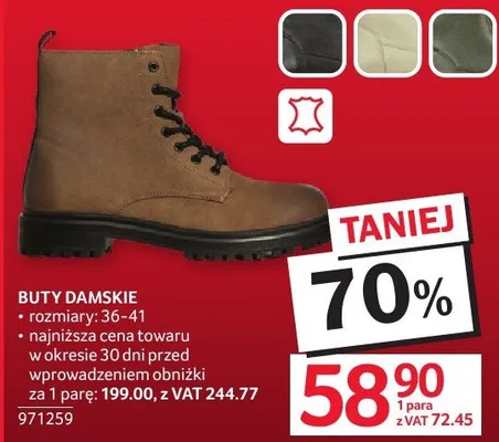 Buty damskie rozmiary: 36-41 promocja w Selgros