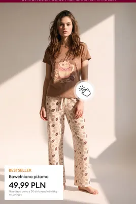 Bawełniana piżama promocja w Sinsay