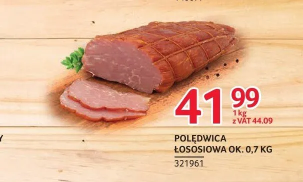 Polędwica łososiowa ZMB Białystok ok. 0,7kg promocja w Selgros