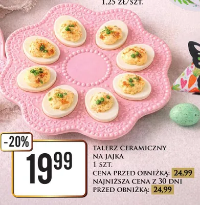 Talerz ceramiczny na jajka promocja w Dino