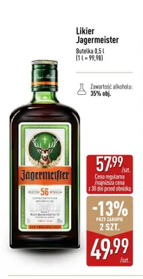 Likier Jagermeister promocja w Aldi