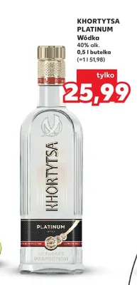 Wódka Khortytsa Platinum 40% alk. promocja w Kaufland