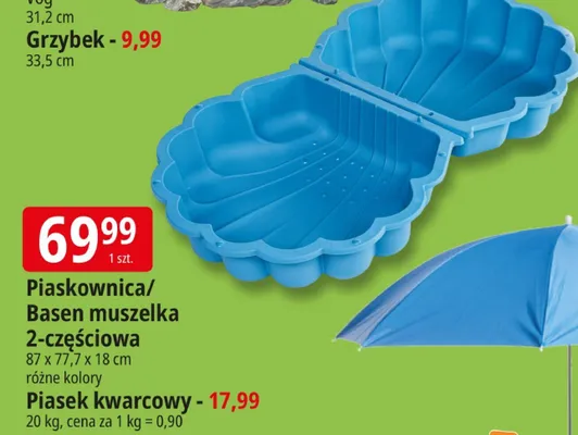Piaskownica/Basen muszelka 2-częściowa promocja w Leclerc