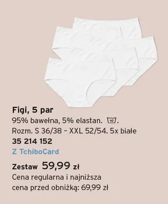 Figi damskie Tchibo 5-pak promocja w Tchibo