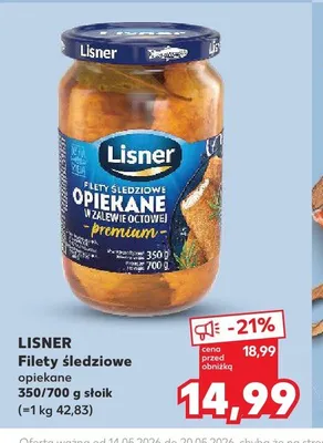 Filety śledziowe opiekane Lisner promocja w Kaufland