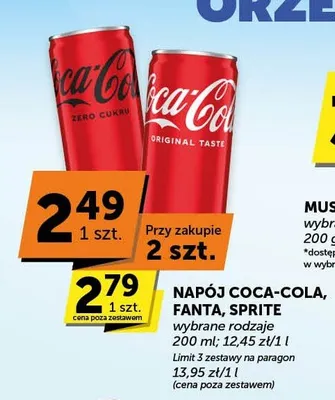 Napój Coca-Cola, Fanta, Sprite promocja w Groszek