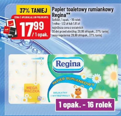 Papier toaletowy rumiankowy Regina promocja w POLOmarket