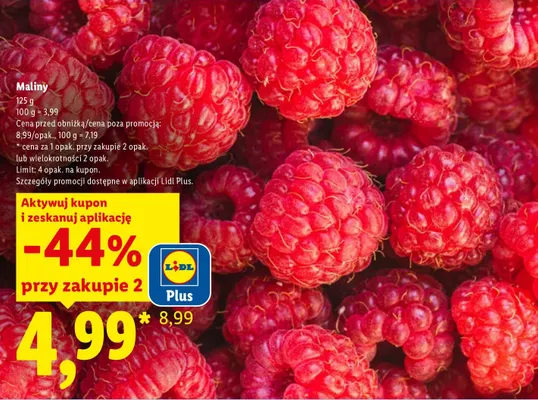 Maliny promocja w Lidl