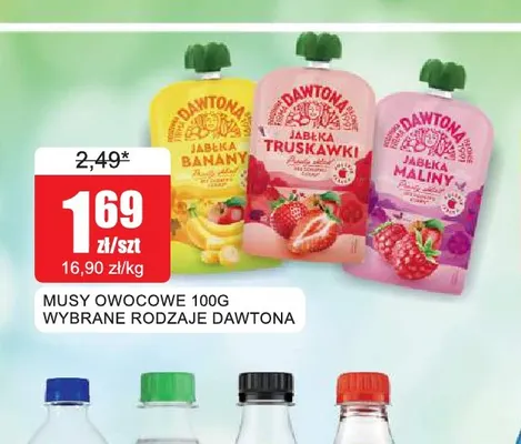 Mus owocowy jabłka maliny Dawtona promocja w Bingo
