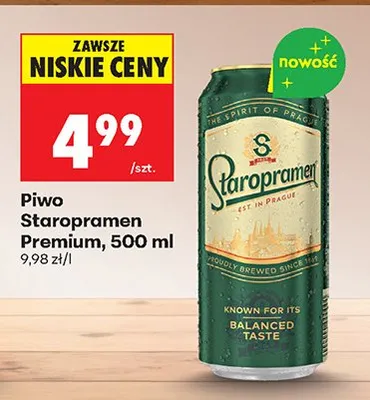 Piwo Staropramen Premium promocja w Biedronka