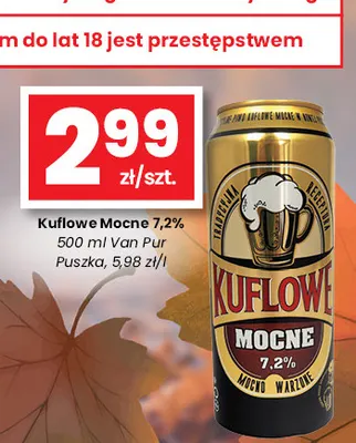 Piwo Kuflowe Mocne 7,2% promocja w emma MARKET