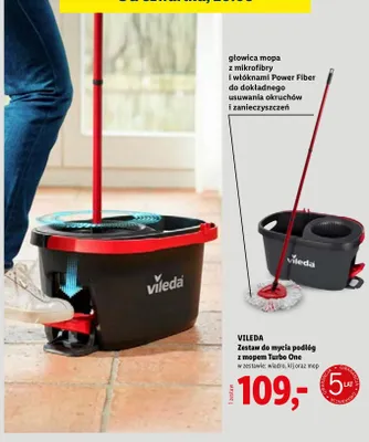 Zestaw do mycia podłóg z mopem Vileda Turbo One promocja w Lidl
