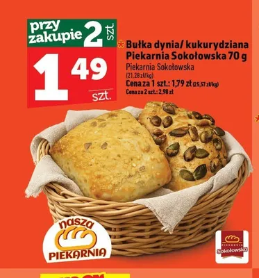 Bułka dynia Piekarnia Sokołowska promocja w TOPAZ