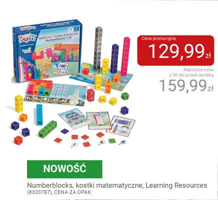 Kostki matematyczne Numberblocks Learning Resources promocja w Smyk