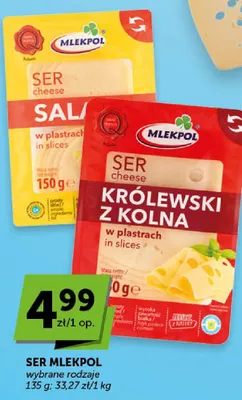 Ser Mlekpol w plastrach promocja w Groszek