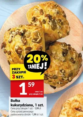 Bułka kukurydziana Białecki Piekarnia 1szt. promocja w Twój Market