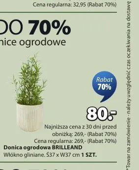 Donica ogrodowa BRILLEAND Ś37 x W37cm promocja w Jysk