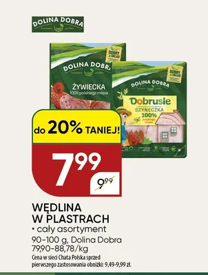 Wędlina w plastrach Dolina Dobra promocja w Chata Polska