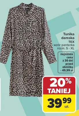 Tunika damska wzór panterka promocja w Carrefour