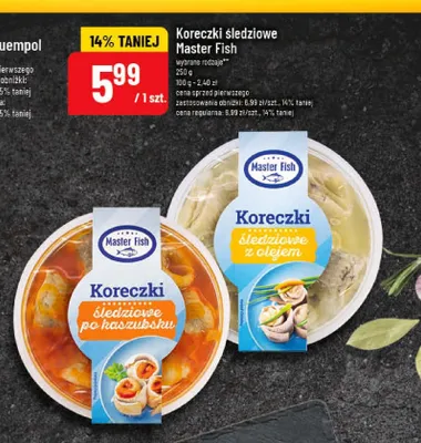 Koreczki śledziowe Master Fish promocja w POLOmarket