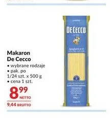 Makaron De Cecco promocja w Makro