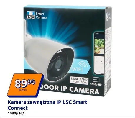 Kamera zewnętrzna IP 1080p HD LSC Smart Connect promocja w Action