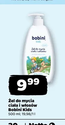Żel do mycia ciała i włosów Bobini Kids promocja w Netto