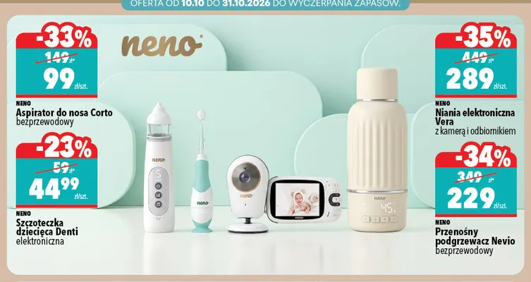 Niania elektroniczna Vera z kamerą i odbiornikiem Neno promocja w Biedronka Home