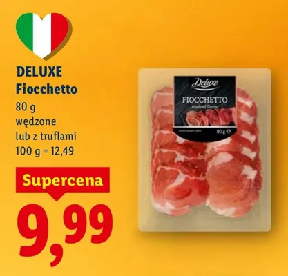 Fiocchetto wędzone lub z truflami promocja w Lidl