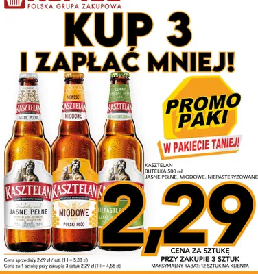 Piwo Kasztelan Miodowe promocja w Kupiec