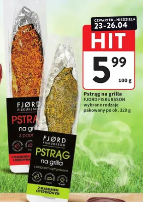 Pstrąg na grilla Fjord Fiskursson z pieprzem cytrynowym promocja w Intermarche