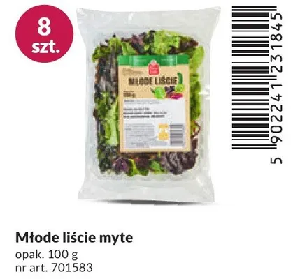 Młode liście myte promocja w Makro