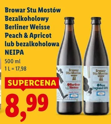Piwo Browar Stu Mostów bezalkoholowa NEIPA promocja w Lidl