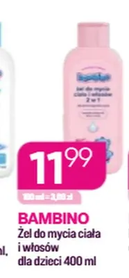 Żel do mycia ciała i włosów dla dzieci Bambino promocja w Drogerie Koliber