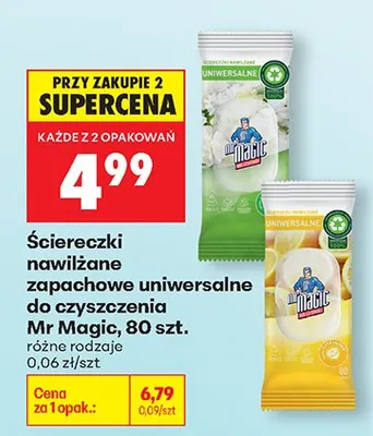 Ściereczki nawilżane zapachowe uniwersalne do czyszczenia promocja w Biedronka