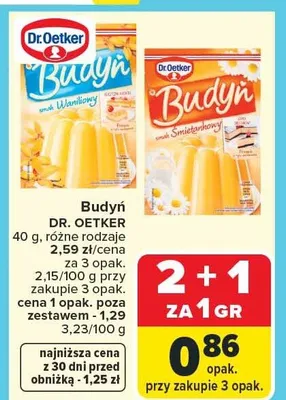 Budyń różne rodzaje promocja w Carrefour Market