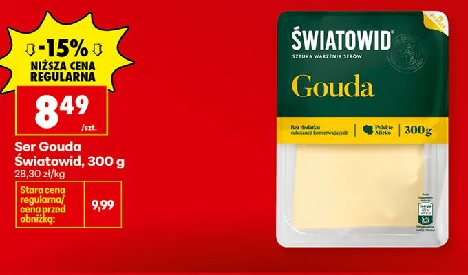 Ser Gouda Światowid promocja w Biedronka