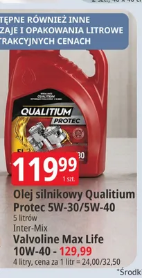 Olej silnikowy Qualitium Protec 5W-30 5l promocja w Leclerc