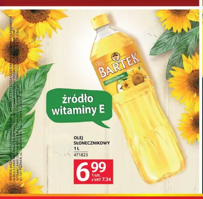 Olej słonecznikowy BARTEK promocja w Selgros